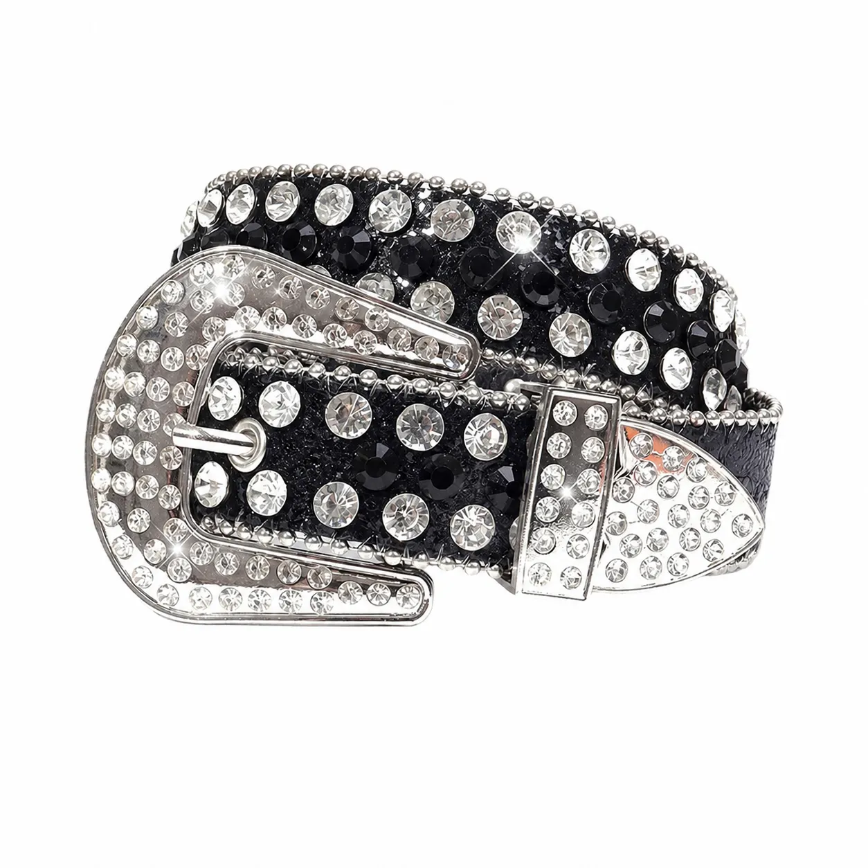 Hongyu Kids Rhinestone PU Leather Belt